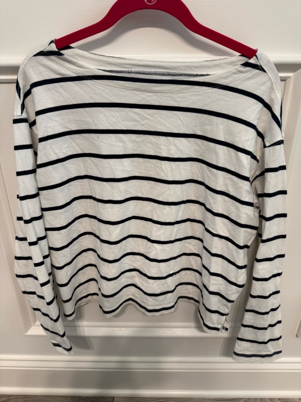 Old Navy Navy and White Striped Tee